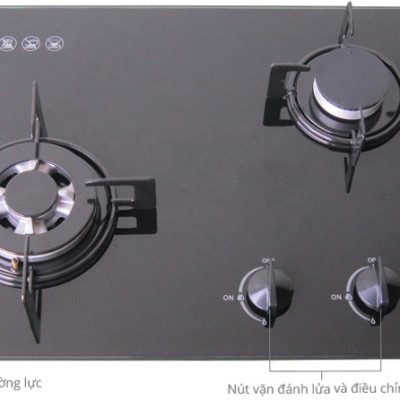 Bếp Gas Âm Rinnai RVB-6SDQ(B) - Đen - Hàng Chính Hãng