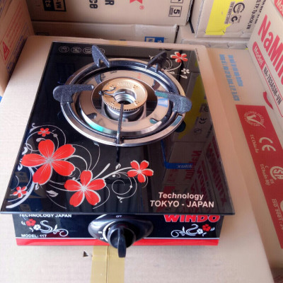 Bếp Gas Đơn Mặt Kính Chén Đồng WINDO - Màu Ngẫu  Nhiên Hàng Chính Hãng