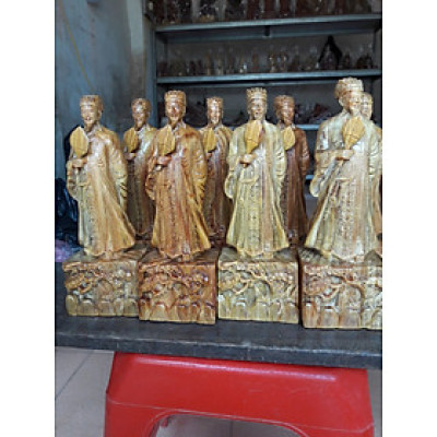 Tượng khổng minh gia cát lượng bằng gỗ huyết long cao 20×8×6cm