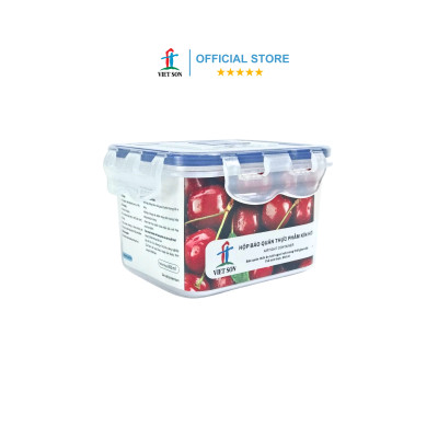 [TẶNG KHAY RÁO NƯỚC] Bộ 2 Hộp Đựng Thực Phẩm  VIETSON 850ml Nắp Khóa 4 Cạnh Kín Hơi