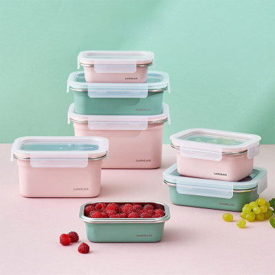 Hộp đựng thực phẩm bằng thép không gỉ LocknLock Color Coated STS Container nhiều dung tích