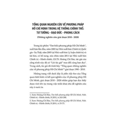 Sách - Đạo Đức Hồ Chí Minh - Sự Nhất Quán Giữa Tư Tưởng Và Hành Động - Hoàng Chí Bảo - VIETNAMBOOK