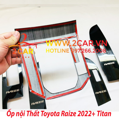 Ốp Nội Thất Xe Toyota Raize 2021 2022, Mẫu Titan sáng bóng cao cấp