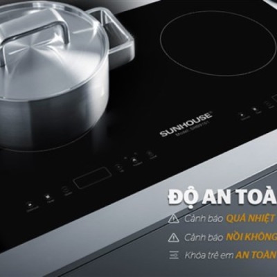 BẾP ĐÔI ĐIỆN TỪ SUNHOUSE SHB9101 - hàng chính hãng