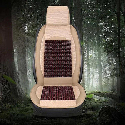 Lót Ghế ô tô Chất Liệu Da Cao Cấp Phủ 1 Ghế Trước,Có Đan Hạt Gỗ Chống Nóng, Massage Lưng cao cấp