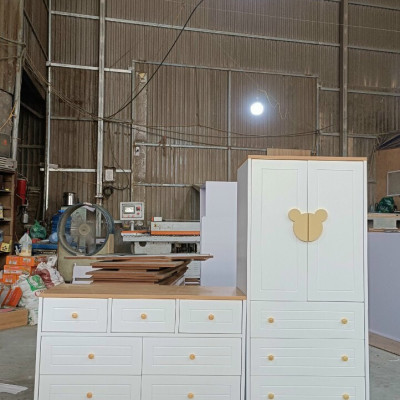 Tủ trẻ em, tủ đựng đồ cho bé gỗ MDF phủ melamine thương hiệu HUCHU