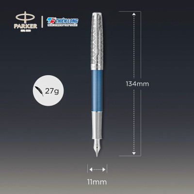 Bút máy cao cấp Parker SON Metal Blue CT 18k GB-2119743 - Mạ vàng 18K