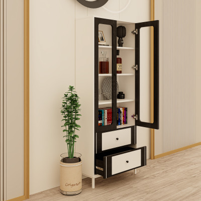 [Happy Home Furniture] TAKO, Tủ lưu trữ 2 cửa mở - chân sắt, 70cm x 30cm x 180cm ( DxRxC), TCM_142