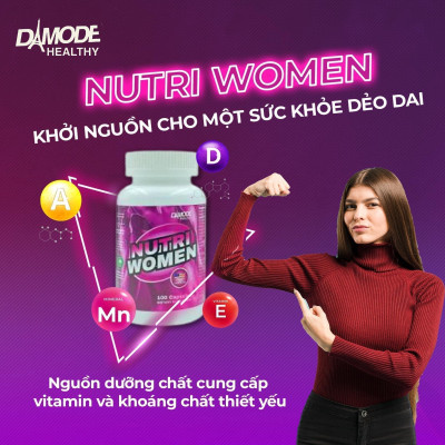 Viên uống bổ sung Vitamin khoáng chất NUTRIWOMEN Damode dành cho nữ lọ 100 viên
