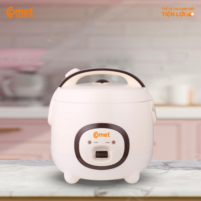 Nồi cơm điện nắp gài Comet CM8007 dung tích 1.8L – Công suất 700W, lòng nồi chống dính, dễ vệ sinh - Hàng chính hãng