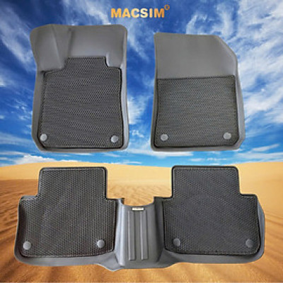 Thảm ô tô sd3 2 lớp dạng lưới lục giác Peugoet 408 màu đen bề mặt cao su siêu sạch - Nhãn hiệu Macsim