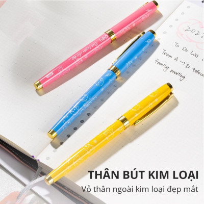 Bút Máy Kim Loại - Deli CQ893 - Màu Hồng
