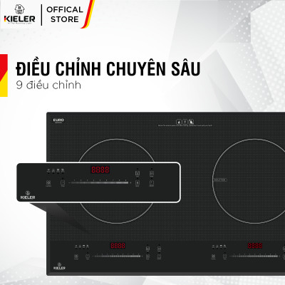 Bếp điện từ đôi  Kieler KL-PLATINUM T105 mặt kính Euro Kieler Platinum, Bếp điện từ nhiều chế độ cảm ứng chống tràn 4400W - Hàng Chính Hãng