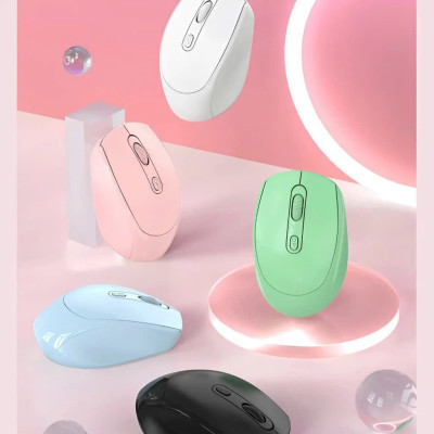 Chuột không dây wireless 2.4Ghz  sạc pin, chồng ồn, DIP1600 chuyên dùng cho máy tính, laptop, tivi MÀU ĐEN - Hàng Nhập Khẩu