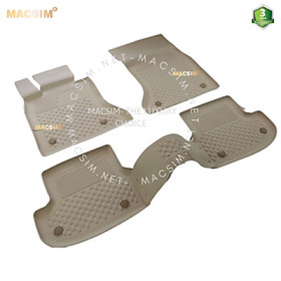 Thảm lót sàn ô tô nhựa TPE Silicon BMW (F10) 5 Series 2013-2016 Beige Nhãn hiệu Macsim