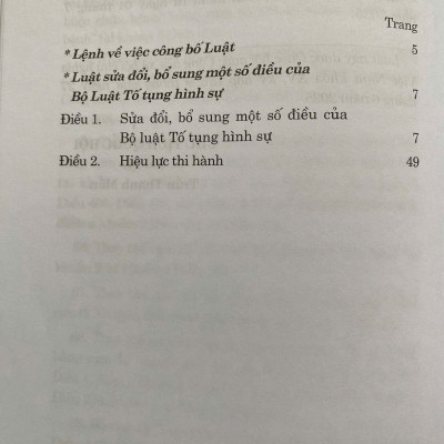 Luật Sửa Đổi, Bổ Sung Một Số Điều Của Bộ Luật Tố Tụng Hình Sự Năm 2025