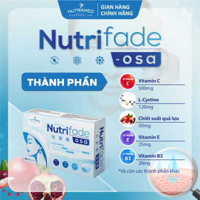 Viên uống Nutrifade Osa hỗ trợ làm chậm quá trình lão hoá da, cải thiện khô sạm, làm trắng da - Nutramed
