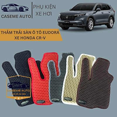 [HONDA CR-V] Thảm Trải Sàn, Lót Sàn Ô Tô Cao Su Eudora CloudFoam Thiết Kế Theo Xe Dành Cho Xe HONDA CR-V, Chống Nước, Không Mùi, Ngăn Bụi Bẩn, Dễ Vệ Sinh - Hàng Chính Hãng