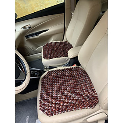 Lót ghế ô tô hạt gỗ trắc bóng hạt 1,2cm - Kích thước 45cm x45cm - Thảm lót ghế ô tô hạt gỗ - Khoác ghế ô tô hạt gỗ nhỏ - Đệm ghế ô tô 