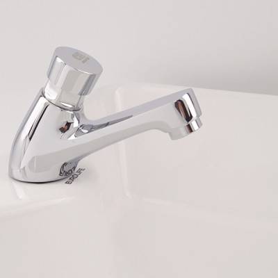 Vòi Lavabo lạnh nhấn hơi Eurolife EL-119 (Trắng bạc)