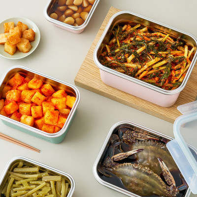 Hộp đựng thực phẩm bằng thép không gỉ LocknLock Color Coated STS Container nhiều dung tích