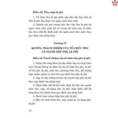 Luật phí và lệ phí năm 2015 (sửa đổi, bổ sung năm 2017, 2018, 2020, 2023) bản in 2024