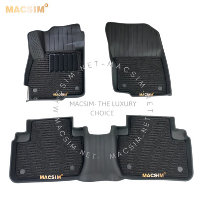 Thảm lót sàn ô tô 2 lớp cao cấp dành cho xe Mitsubishi Outlander 2013-2022 nhãn hiệu Macsim 3w chất liệu TPE