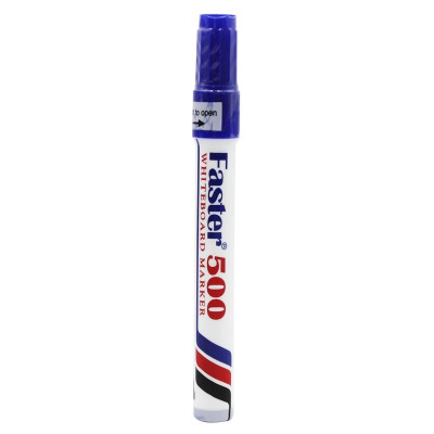 Vỉ 3 Bút Lông Bảng Faster 500 Mực Xanh + Đồ Bôi Bảng - Faster WBE-F-SET4-BL
