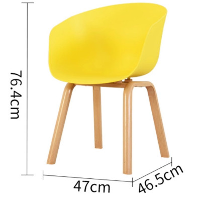 Ghế ăn HAY 2-S  Thân nhựa PP chân sắt sơn ép nhiệt vân gỗ đẹp giày dặn bền chắc cao cấp nhập khẩu 