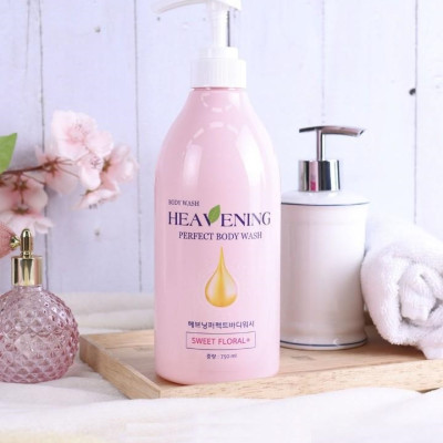 Combo 01 chai Dầu Gội chăm sóc tóc + 01 Sữa tắm dưỡng ẩm da cao cấp Heavening Perfect TẶNG KÈM Hộp & Túi đựng