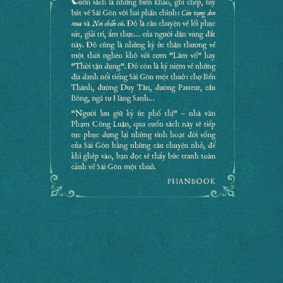 SÀI GÒN ĐẸP XƯA – Phạm Công Luận – PhanBook