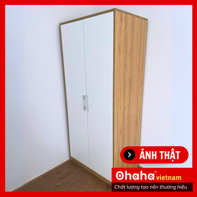 [Kèm Ảnh Thực Tế - Miễn phí vận chuyển & Lắp đặt] Tủ Quần Áo 2 Cánh Cửa Mini Đa Dụng OHAHA MN002 - Kiểu Nội Thất Lắp Ráp