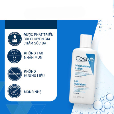 Sữa dưỡng giúp dưỡng ẩm dành cho da khô CeraVe Moisturising Lotion