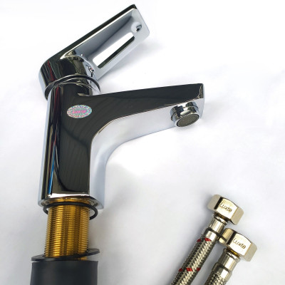 Vòi Lavabo Đồng Thau Mạ Crome Nóng Lạnh LUXTA L1226X5