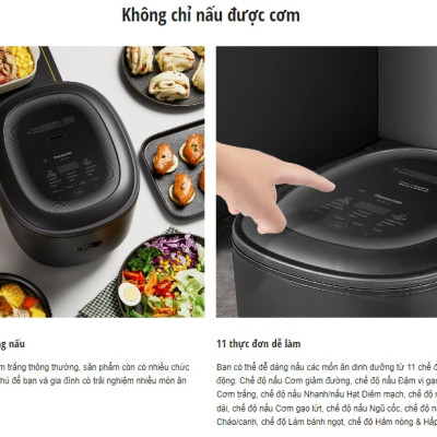 Nồi cơm điện cao tần (IH) giảm đường PANASONIC SR-HL151KRA 1,5 L - Hàng Chính Hãng