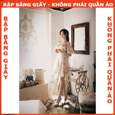 Rập giấy A0 đầm xòe trễ vai mã 1263 (BẢN VẼ)