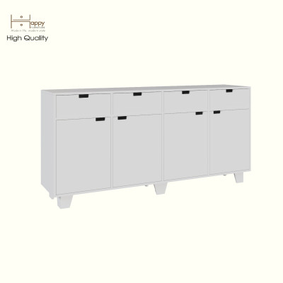 HAPPY FURNITURE , ALVA - Tủ lưu trữ 4 cửa mở 4 ngăn kéo , TCM_214 , 180cm x 40cm x 86cm DxRxC