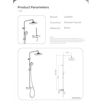 SEN TẮM CÂY NGA CAO CẤP KHÓA NHIỆT ĐỘ GAPPO G2495-71