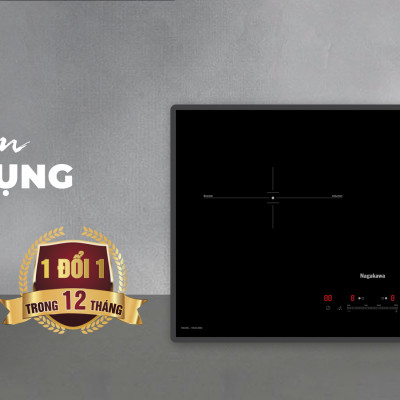 Miễn phí giao lắp toàn quốc - Bếp đôi điện từ Nagakawa UltraSlim NK2C28M - Made in Malaysia - Bảo hành 5 năm - Hàng chính hãng