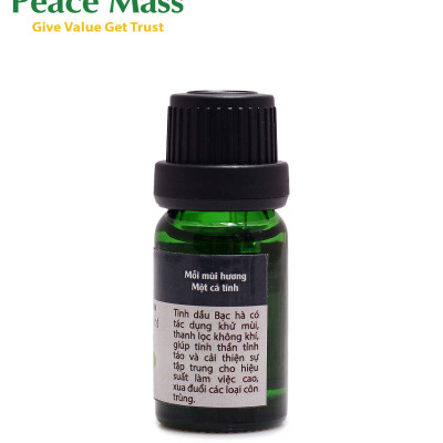 TD10ml-KX5 Combo Tinh Dầu Bạc Hà Peace Mass 10ml - Bộ Kẹp Xe Ô tô - Peppermint