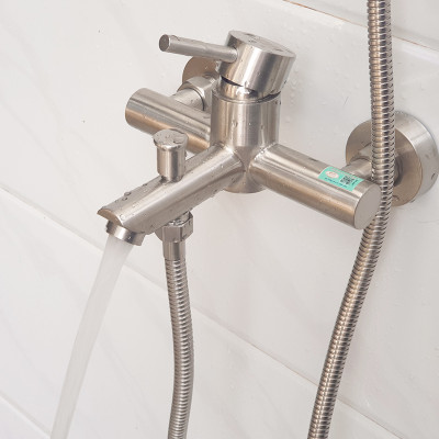 Bộ vòi sen nóng lạnh Inox SUS 304 Eurolife EL-1201 (Trắng vàng)