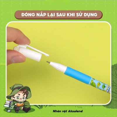Bút Gel 0.5 mm - Nhân Vật Akooland Tahi - Thiên Long Gel-012/AK - Mực Xanh