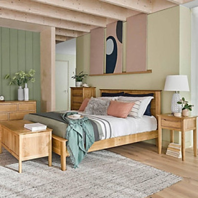 [Trả góp 0%] Giường Copenhagen gỗ sồi IBIE nhiều tùy chọn