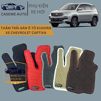 [CHEVROLET CAPTIVA] Thảm Trải Sàn, Lót Sàn Ô Tô Cao Su Eudora CloudFoam Thiết Kế Theo Xe Dành Cho Xe CHEVROLET CAPTIVA, Chống Nước, Không Mùi, Ngăn Bụi Bẩn, Dễ Vệ Sinh - Hàng Chính Hãng