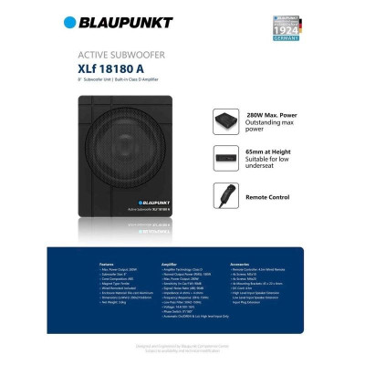 Loa Sub Gầm Ghế Blaupunkt XLF 18180A phiên bản mới nhất 2023 bản nâng cấp BASS Căng đét