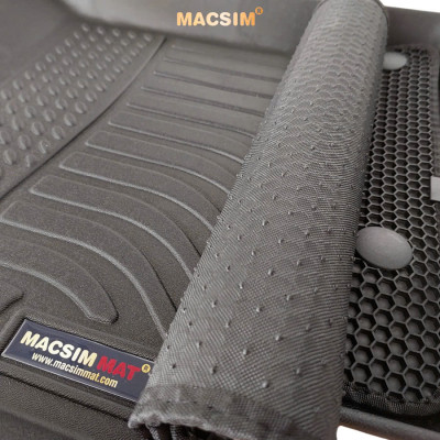 Thảm hai lớp macsim dành cho Triton L200 2024+ - Nhãn hiệu Macsim bề mặt cao su siêu sạch