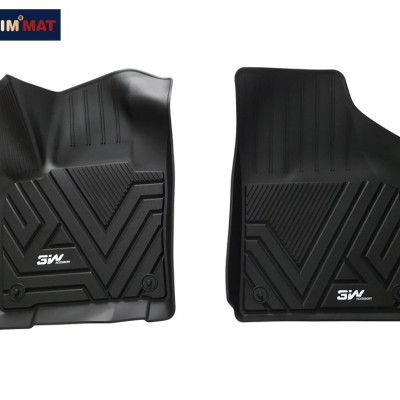 Thảm lót sàn xe ô tô VOLKSWAGEN TIGUAN 2007-2017 Nhãn hiệu Macsim 3W chất liệu nhựa TPE đúc khuôn cao cấp - màu đen