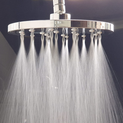 Combo đài sen và tay sen tròn nhựa ABS mạ Chrome cao cấp Eurolife EL-DST 01 (Trắng bạc)