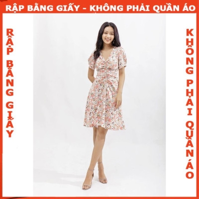 Rập giấy mã 982- đầm tay phồng nhún trước ngực (BẢN VẼ)