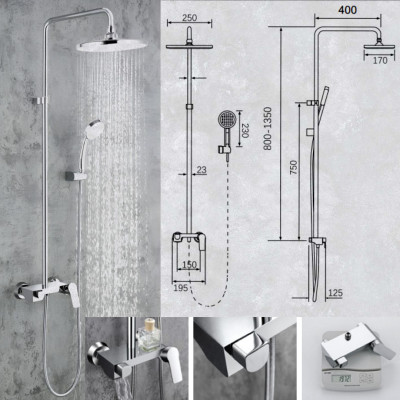 BỘ SEN TẮM ĐỒNG THAU NÓNG LẠNH EUROVINTO CAO CẤP MÃ 3523-YX